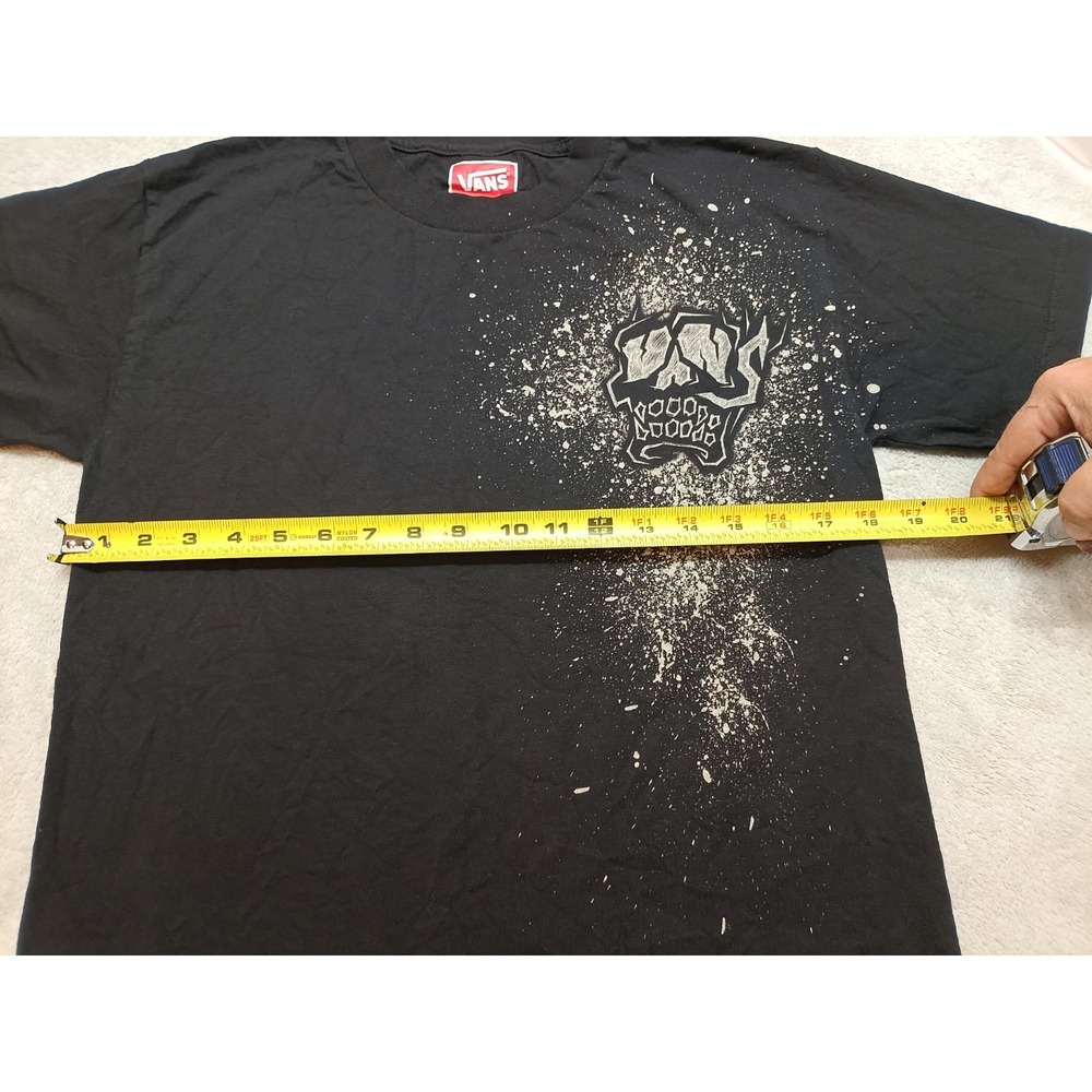 Vintage Vans Mens L (Fits M) Black Graphic T-shirt Y2K Grunge Skater Hip Hop - Picture 6 of 12